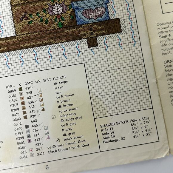 Leisure Arts Collection Things Country Cross Stitch Pattern Leaflet 1986 Project - Picture 12 of 13